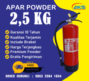 Jual APAR powder 2,5 Kg - Toko Alat Pemadam Api Terdekat